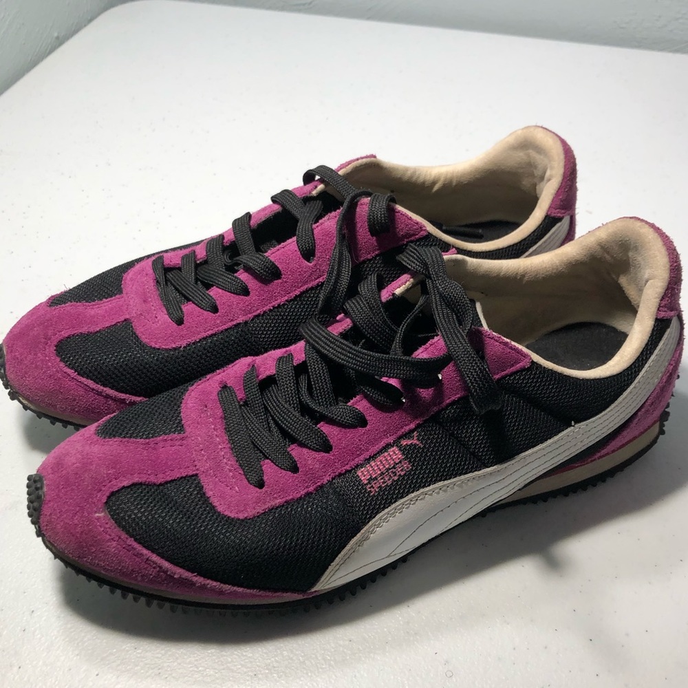 Puma Speeder Suede Womens Athletic Running Shoes Low Fuchsia Pink Size 9